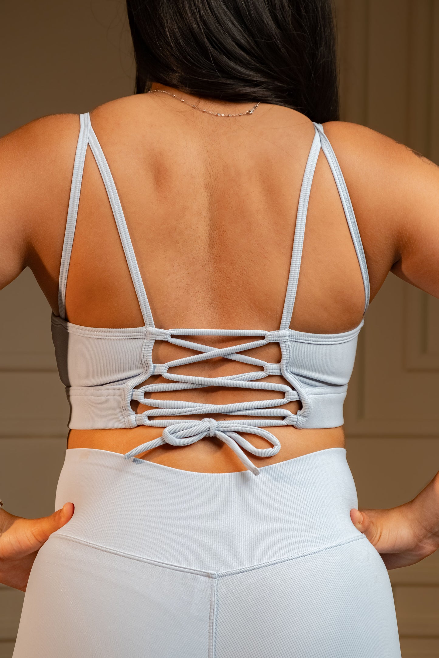 EARTHLY TIE BACK SPORTS BRA