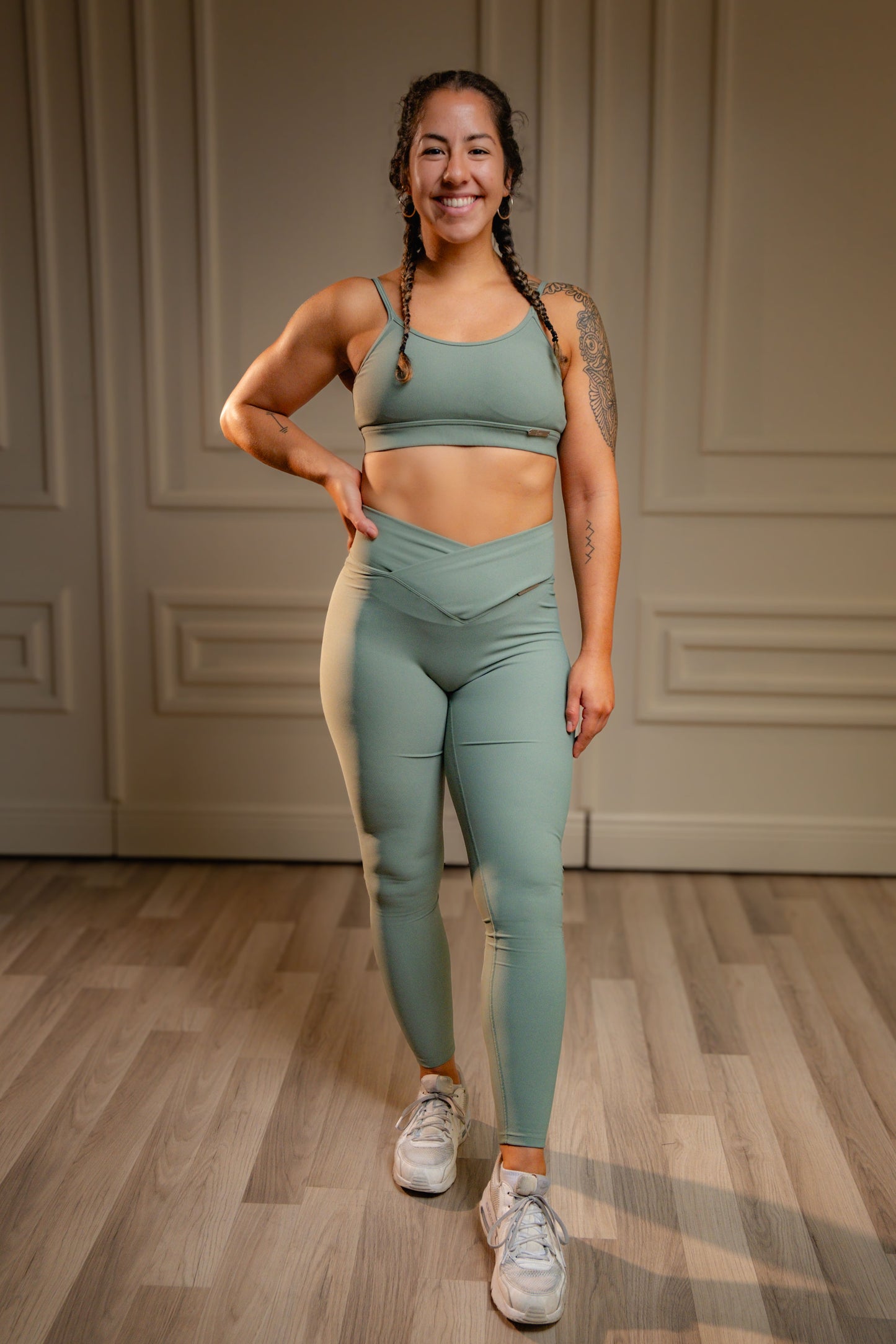 EARTHLY TIE BACK SPORTS BRA